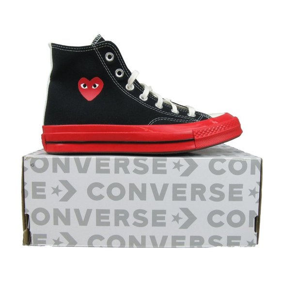 Converse x Chuck 70 HI Comme des Garcons CDG PLAY Sneakers Mens 5 / Womens 7 NEW - Picture 1 of 14
